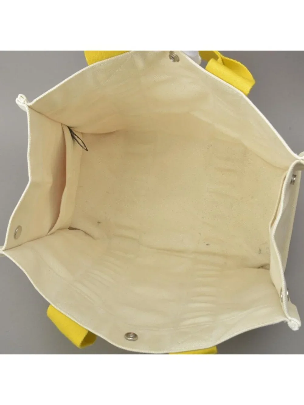 Hermes Bora PM Tote Canvas Yellow Already Cleaned